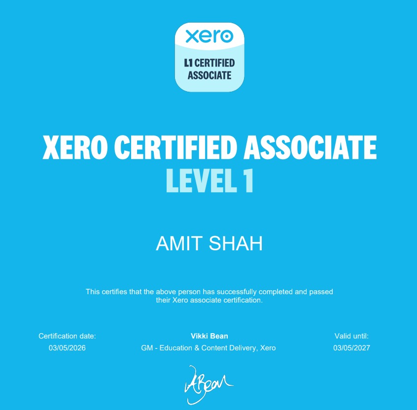 Xero Certified Associate Level 1